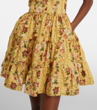 Agua by Agua Bendita Lima floral cotton minidress