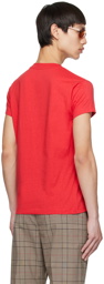 Acne Studios Red 'For Better For Worse' T-Shirt