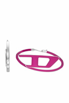 Diesel Stainless steel hoop earrings - Earrings - Unisex - Pink