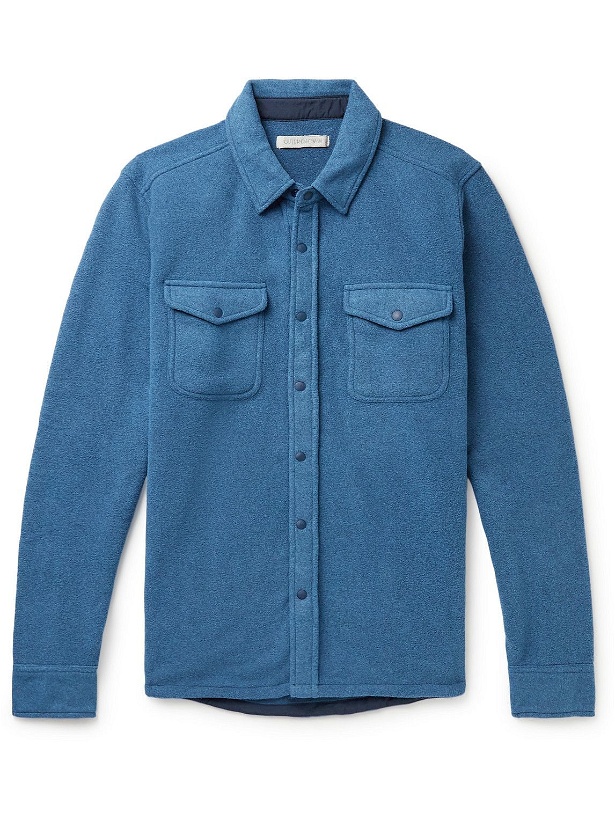 Photo: Outerknown - Fogbank Recycled Fleece Overshirt - Blue