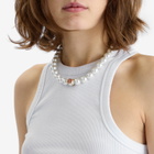 Casablanca Women's Logo Pearl Necklace in Gold/Pearl 