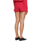 Sporty & Rich Red Signature Logo Short Shorts