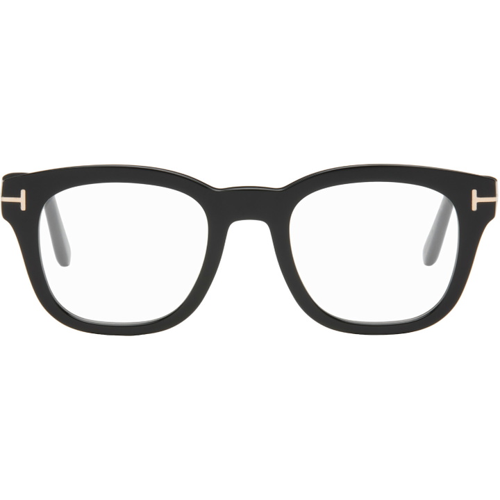 Photo: TOM FORD Black Blue Block Soft Square Blue Light Optical Glasses