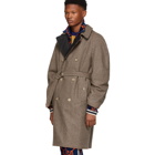 Gucci Reversible Brown Wool Plaid Hunting Coat