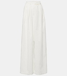 Dries Van Noten Pamplona high-rise cotton wide-leg pants