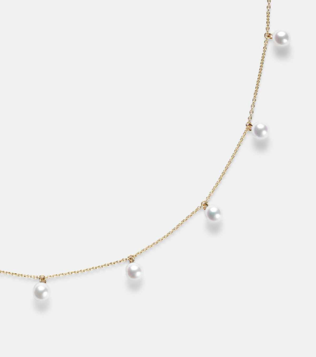 Sophie Bille Brahe Lou Lou 14kt gold necklace with freshwater pearls