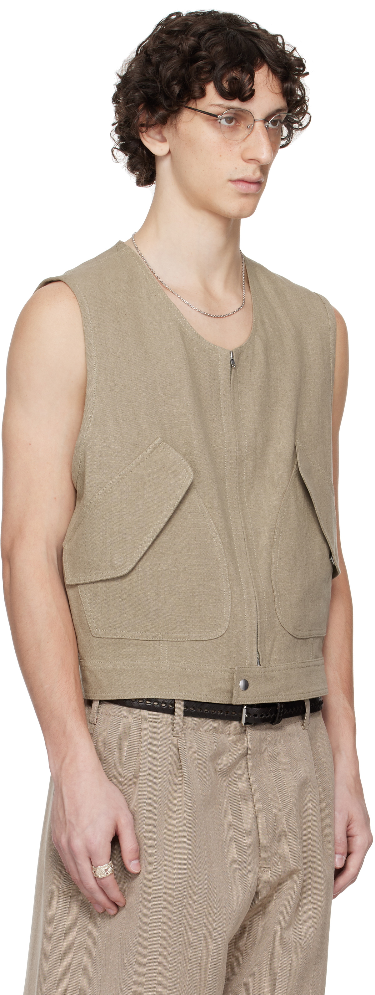OUR LEGACY WORK SHOP Emporio Armani Beige Volo Vest