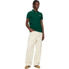 Moncler Green Tricolor-Trimmed Cotton Piquet Polo