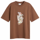Drôle de Monsieur Men's Rum Labels T-Shirt in Brown