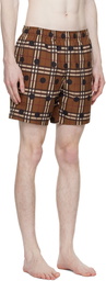 Burberry Brown Vintage Check Swim Shorts