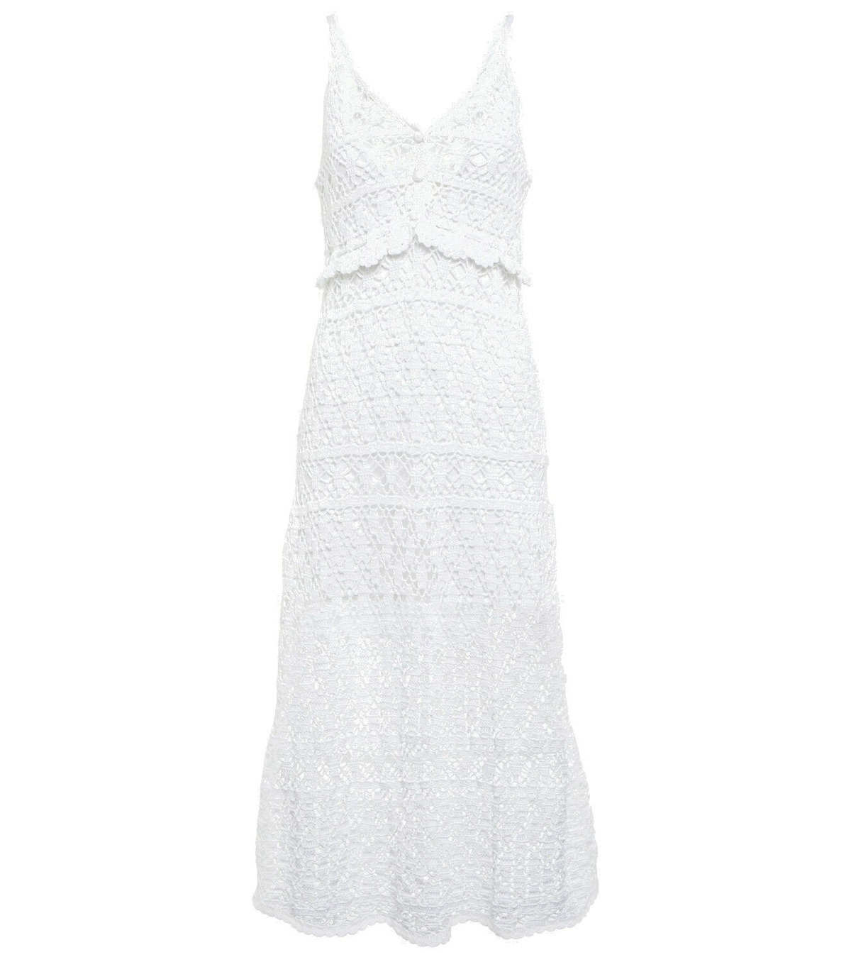 Anna Kosturova Bianca crochet cotton midi dress Anna Kosturova