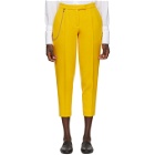 Bottega Veneta Yellow Wool Cropped Trousers