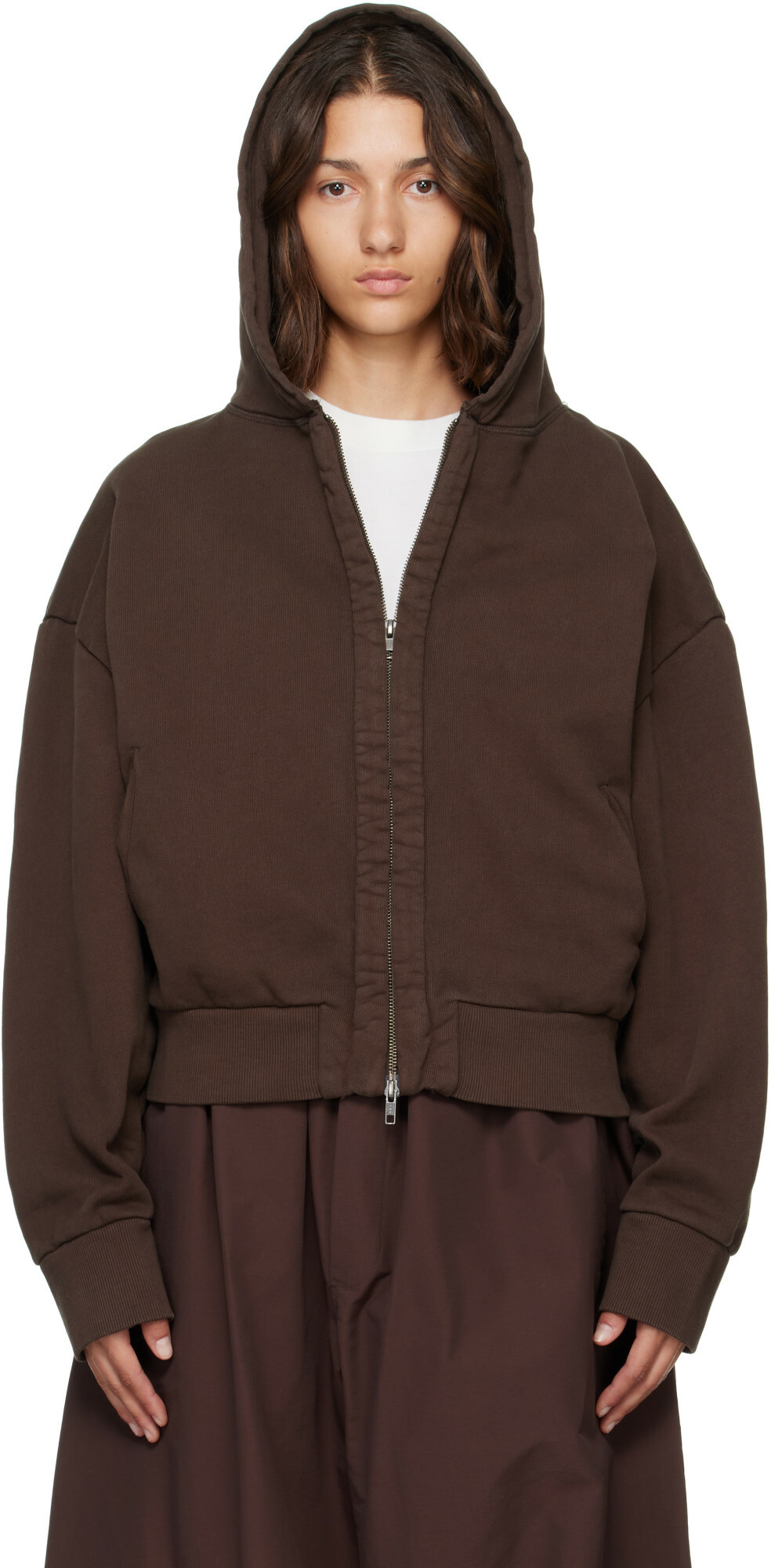 Entire Studios Brown Thermal Hoodie