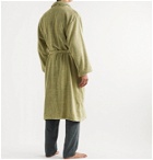 Cleverly Laundry - Striped Cotton-Terry Robe - Green