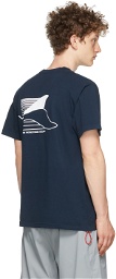 Western Hydrodynamic Research Navy Whale Tail T-Shirt