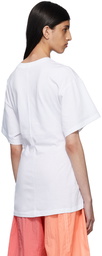 Stella McCartney White Twist Logo T-Shirt