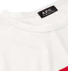 A.P.C. - Yukata Loopback-Panelled Cotton-Jersey T-Shirt - Men - White