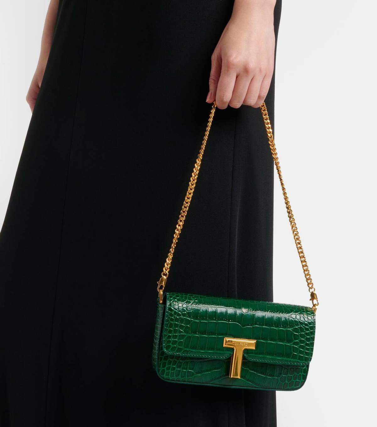 Tom Ford Wallis Mini croc-effect leather shoulder bag TOM FORD