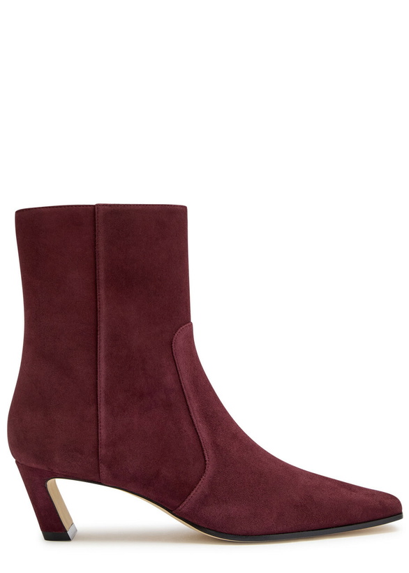 Photo: Stuart Weitzman Stassi 50 Suede Ankle Boots Burgundy