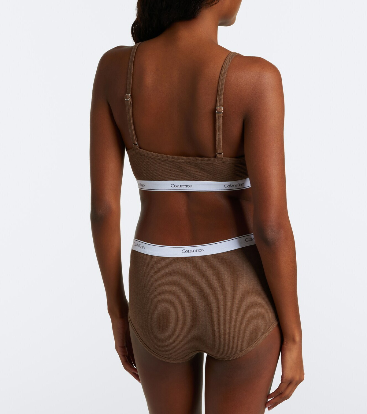 Calvin Klein Collection Thaïs ribbed-knit cotton-blend briefs