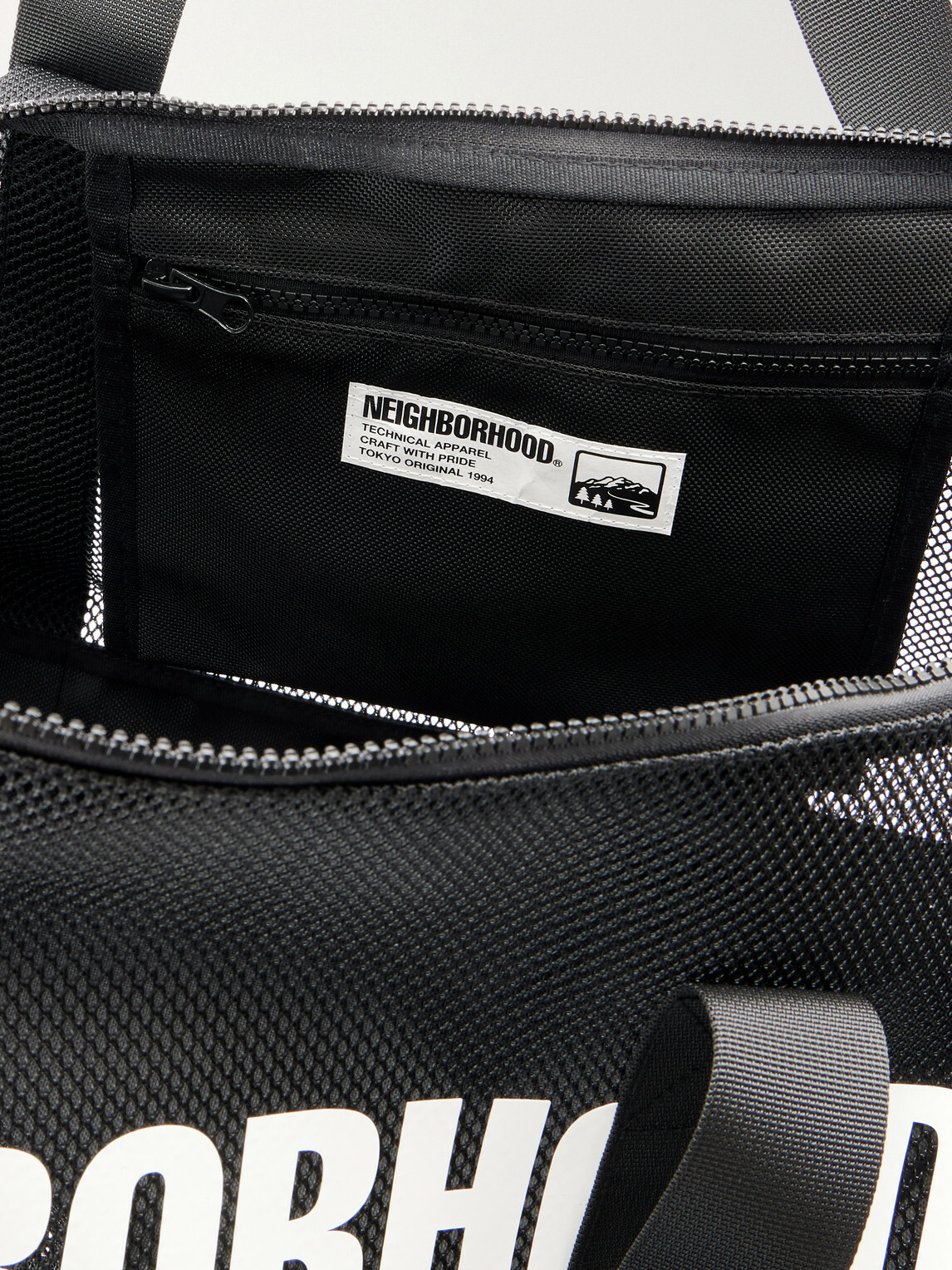 Neighborhood - Logo-Print Mesh Weekend Bag