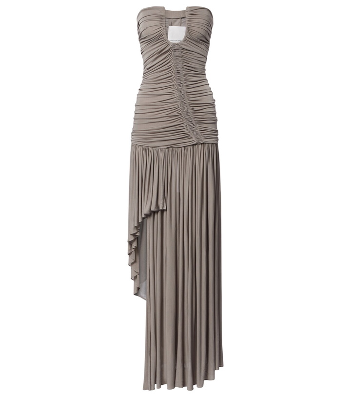 Photo: Christopher Esber Ruched asymmetric midi dress