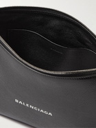 Balenciaga - Cash Logo-Print Full-Grain Leather Pouch