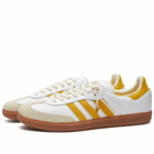 Adidas x Sporty & Rich Samba Sneakers in White/Bold Gold/Cream White