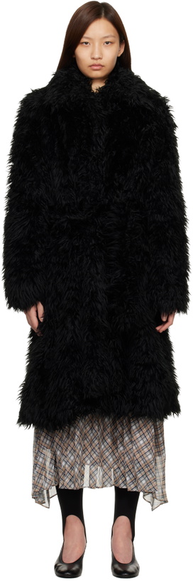 Photo: Acne Studios Black Belted Faux-Fur Coat