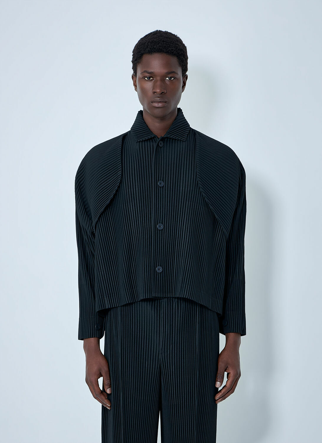 Homme Plissé Issey Miyake Pleated Button-Up Jacket