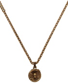 Alexander McQueen Gold Snake Medallion Coin Necklace