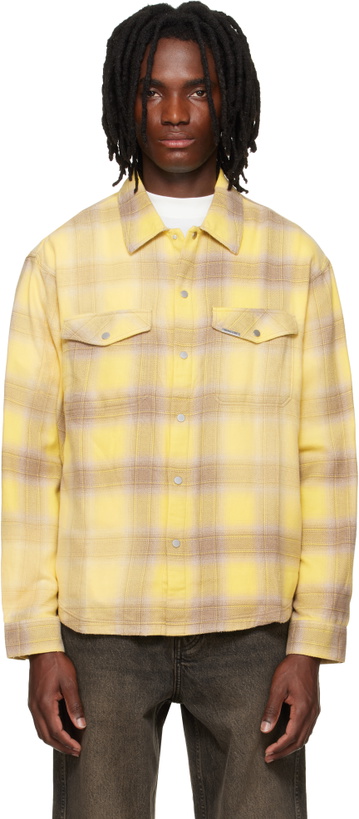 Photo: Represent Yellow & Beige Vintage Flannel Shirt