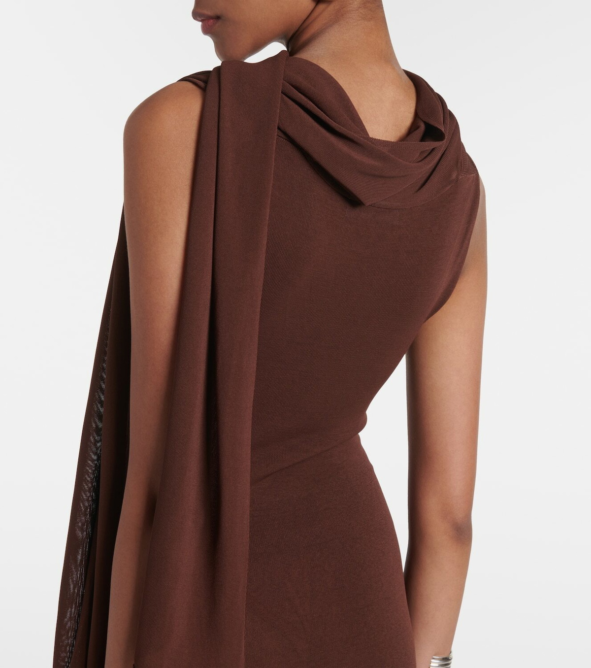 Aya Muse Scarf-detail draped maxi dress