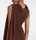 Aya Muse Scarf-detail draped maxi dress