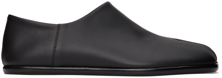 Photo: Maison Margiela Black Slip-On Tabi Loafers