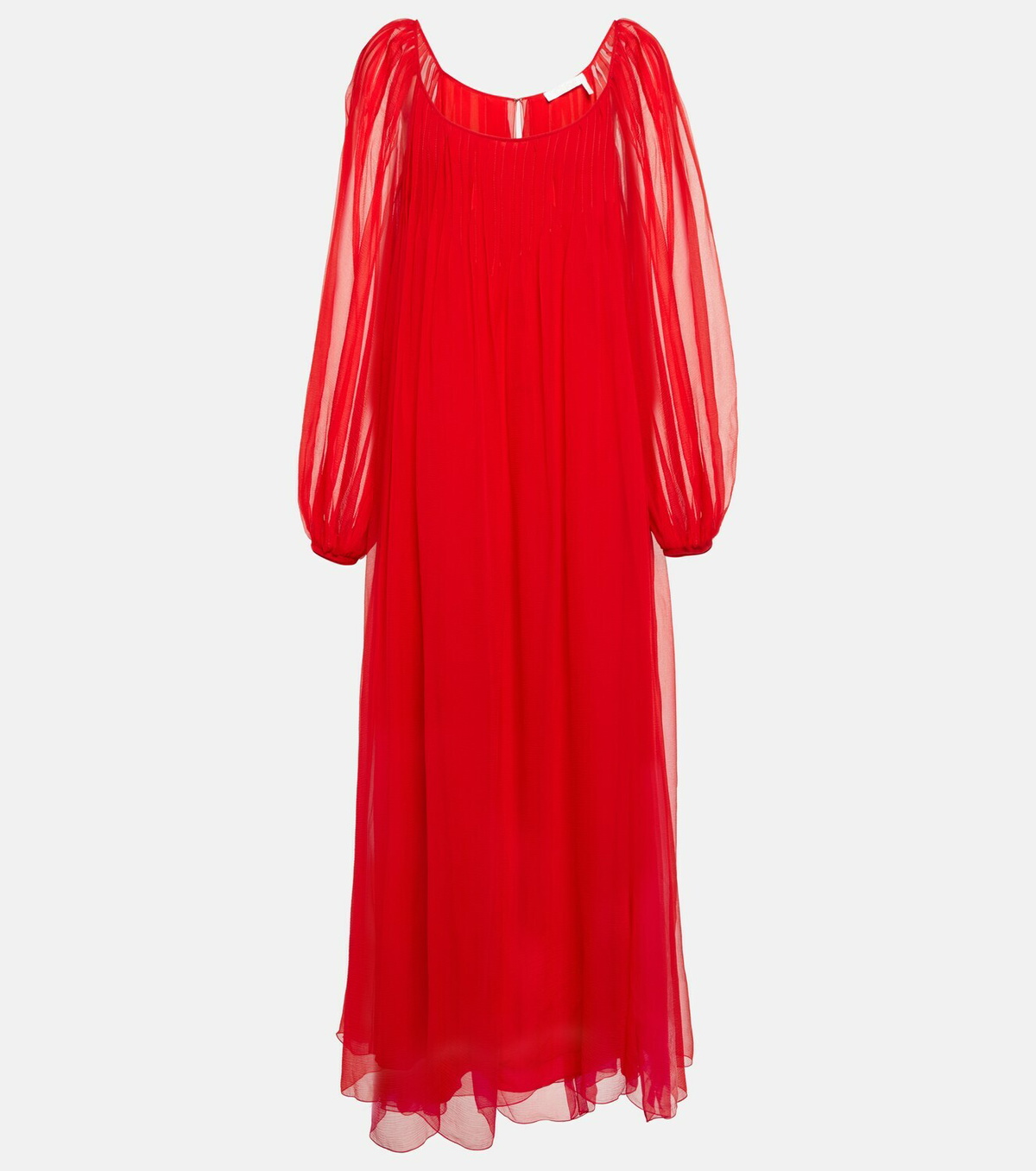 Chloe - Pleated silk mousseline maxi dress Chloe