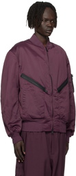 Y-3 Burgundy Insulated Bomber Jacket