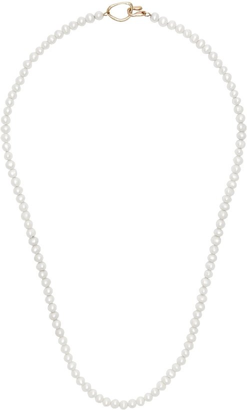 Photo: Faris SSENSE Exclusive White Pearl Seed Necklace