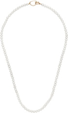 Faris SSENSE Exclusive White Pearl Seed Necklace