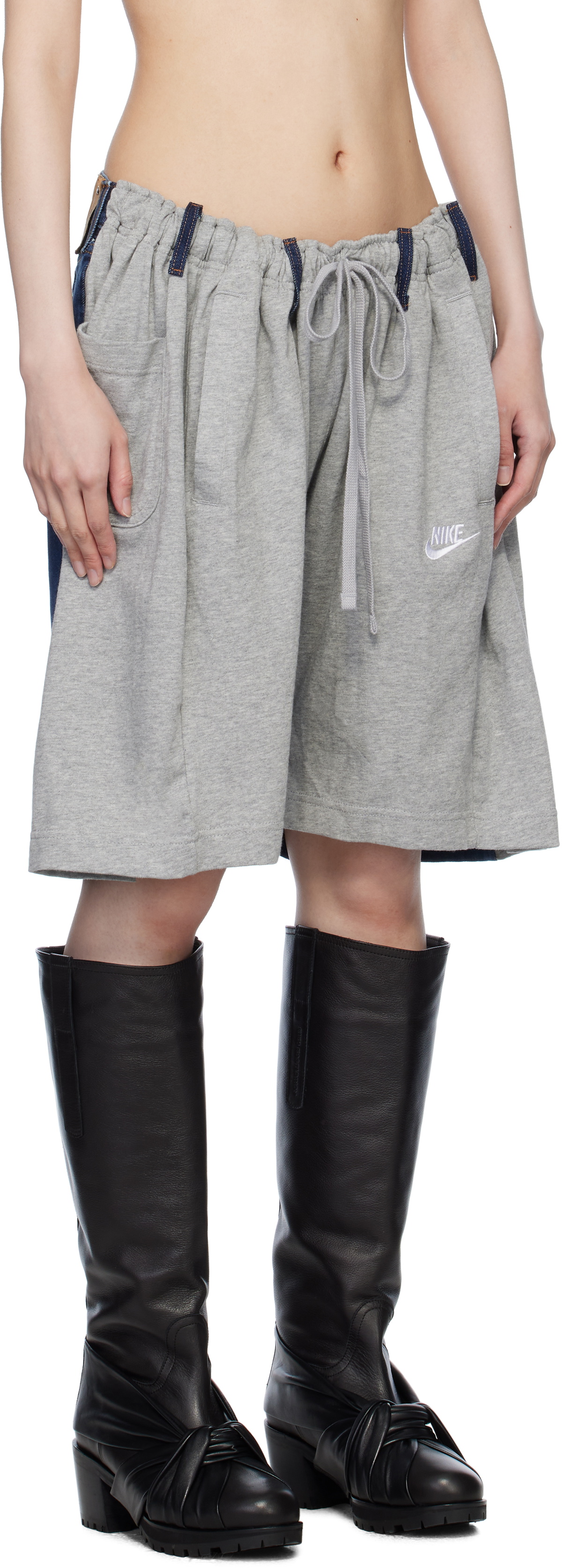 Bless Gray & Blue Nº69 Overjogging Denim Shorts