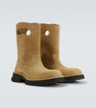 Loewe Bobby cutout suede mid-calf boots