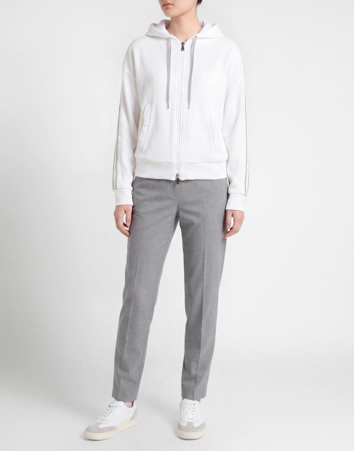 Eleventy Womens Sweatshirt in White