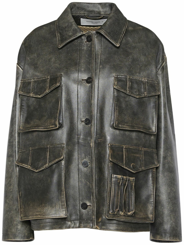 Photo: GOLDEN GOOSE Journey Napa Leather Jacket W/pockets