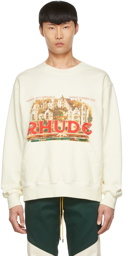 Rhude Off-White Cotton Sweatshirt