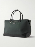 Maison Kitsuné - Logo-Embroidered Leather-Trimmed Canvas Duffle Bag