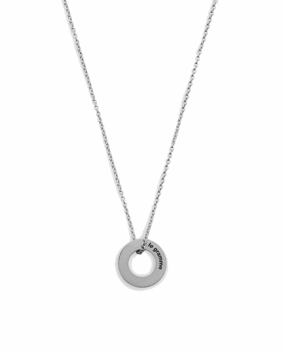 Photo: Le Gramme 1.1g Polished And Brushed Sterling Silver Round Necklace Silver - Mens - Jewellery