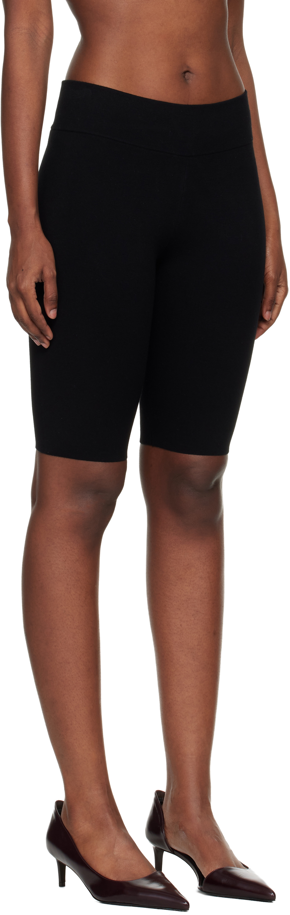 TOTEME Black Capri Knit Shorts