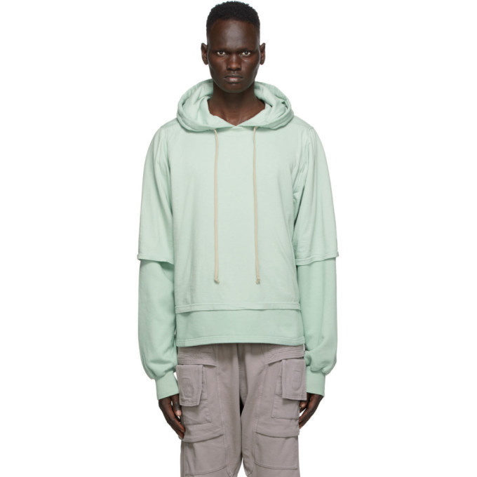 Photo: Rick Owens Drkshdw Green Cropped Hustler Hoodie