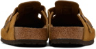 Birkenstock Tan Boston Soft Footbed Loafers