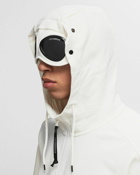 C.P. Company Diagonal Raised Fleece Sweatshirts   Hooded Open White - Mens - Zippers